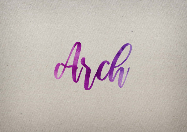 Free photo of Arch Watercolor Name DP