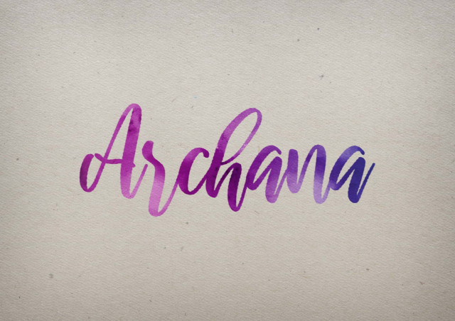 Free photo of Archana Watercolor Name DP