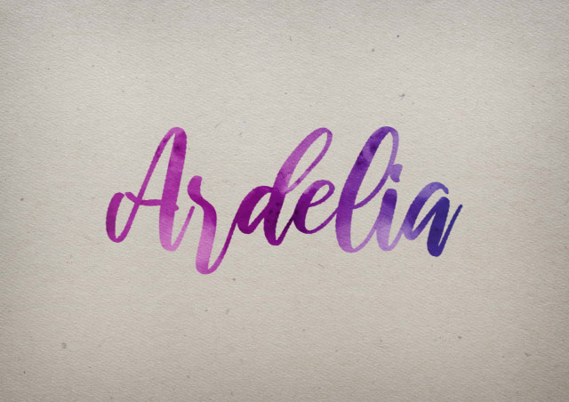 Free photo of Ardelia Watercolor Name DP
