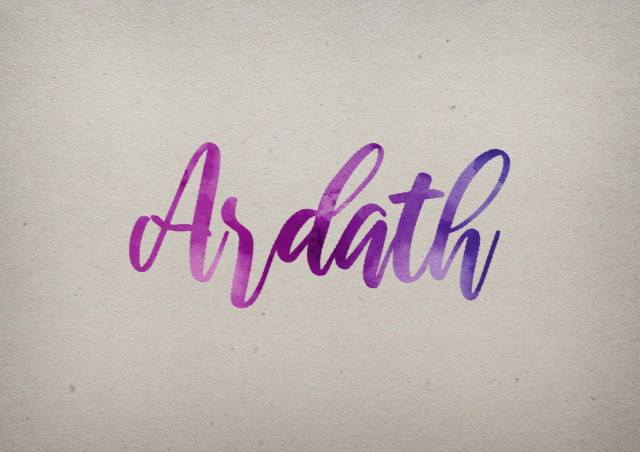 Free photo of Ardath Watercolor Name DP