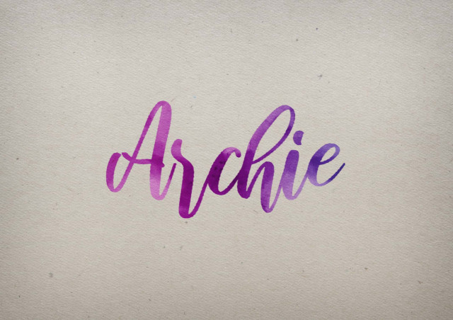 Free photo of Archie Watercolor Name DP