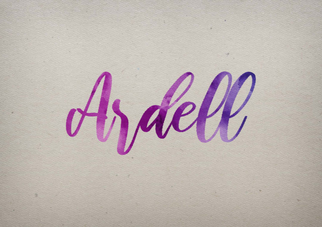 Free photo of Ardell Watercolor Name DP