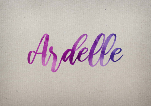 Free photo of Ardelle Watercolor Name DP
