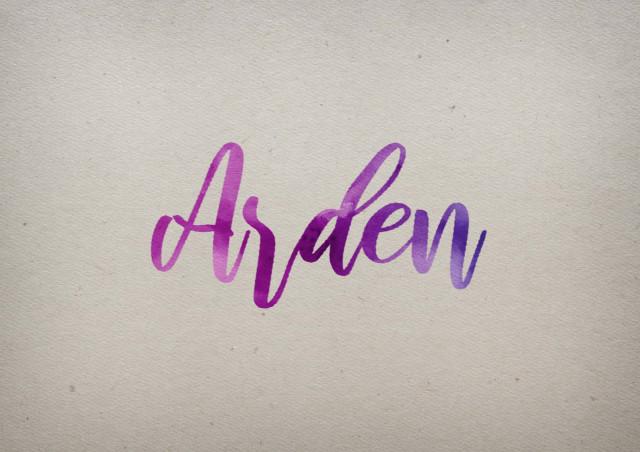 Free photo of Arden Watercolor Name DP
