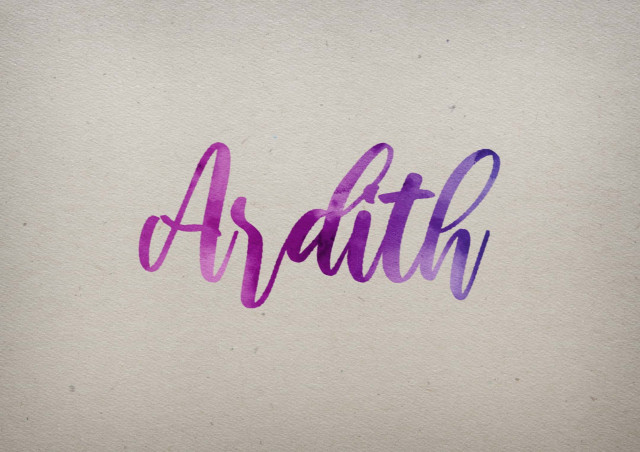 Free photo of Ardith Watercolor Name DP
