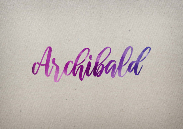 Free photo of Archibald Watercolor Name DP