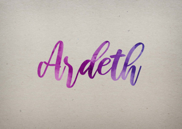 Free photo of Ardeth Watercolor Name DP