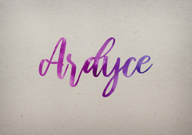 Free photo of Ardyce Watercolor Name DP