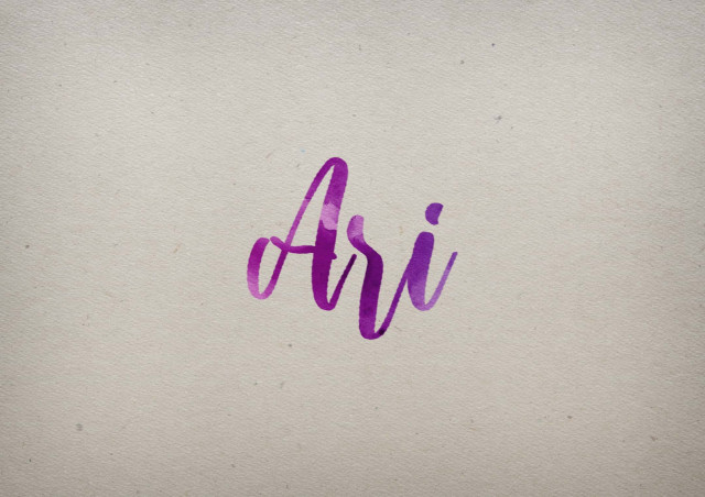 Free photo of Ari Watercolor Name DP