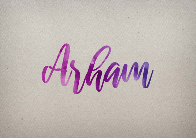 Free photo of Arham Watercolor Name DP