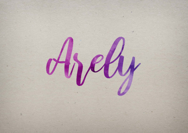 Free photo of Arely Watercolor Name DP