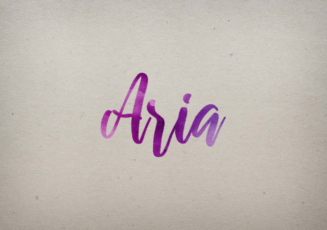 Free photo of Aria Watercolor Name DP