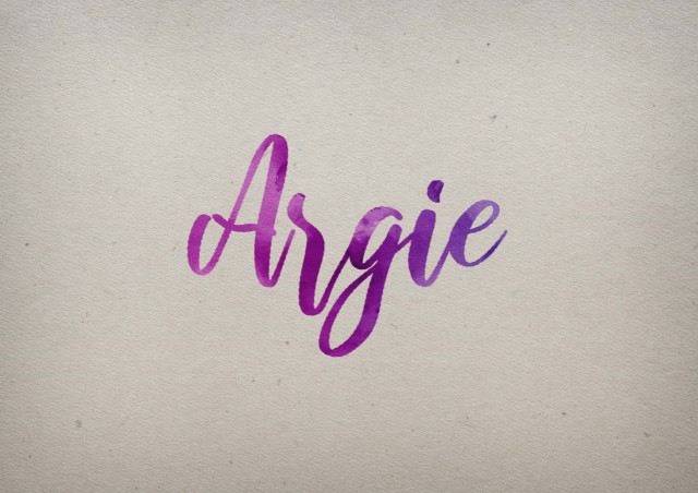 Free photo of Argie Watercolor Name DP