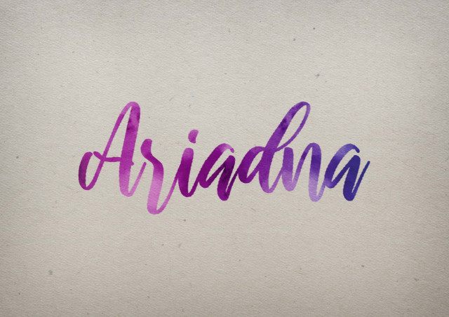 Free photo of Ariadna Watercolor Name DP