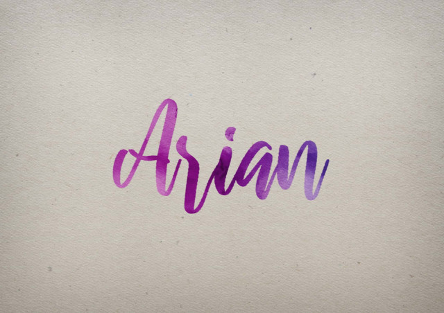 Free photo of Arian Watercolor Name DP