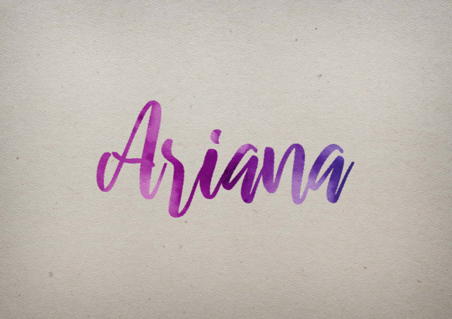 Free photo of Ariana Watercolor Name DP