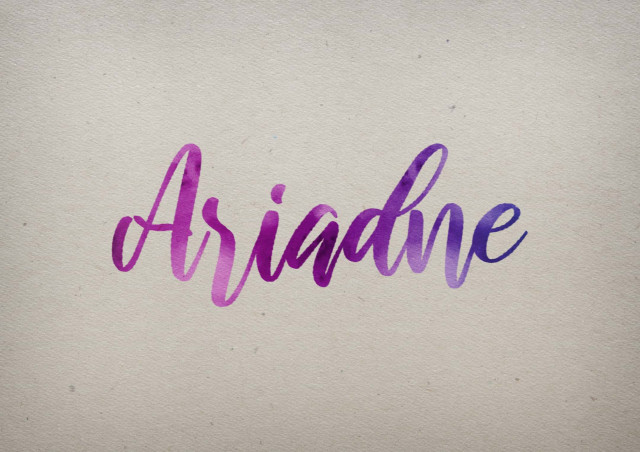 Free photo of Ariadne Watercolor Name DP