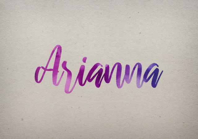 Free photo of Arianna Watercolor Name DP