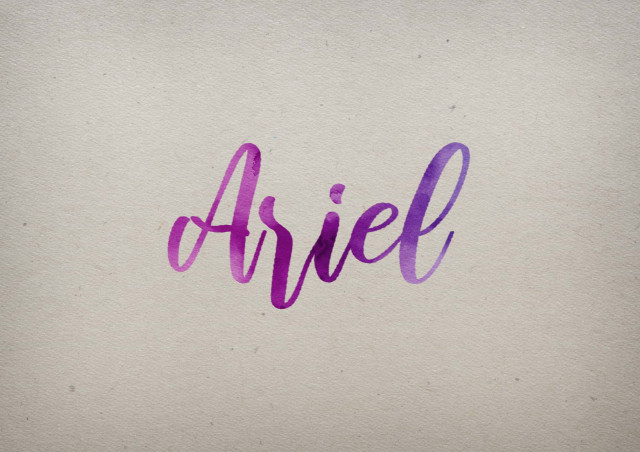 Free photo of Ariel Watercolor Name DP