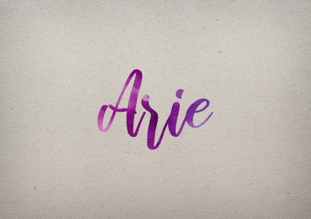 Free photo of Arie Watercolor Name DP