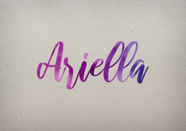 Free photo of Ariella Watercolor Name DP