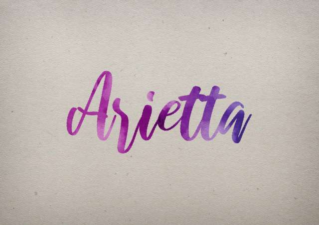 Free photo of Arietta Watercolor Name DP