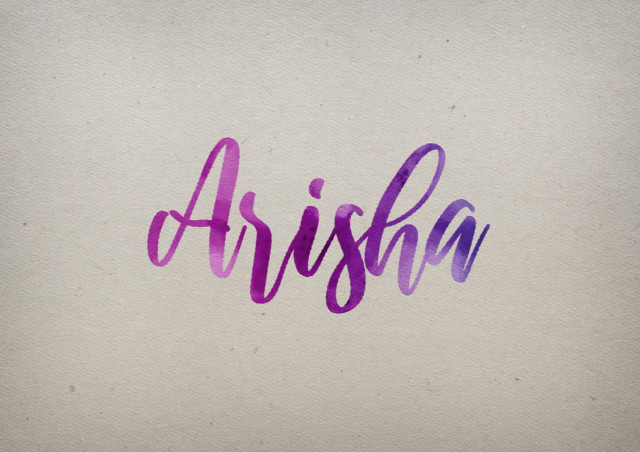 Free photo of Arisha Watercolor Name DP