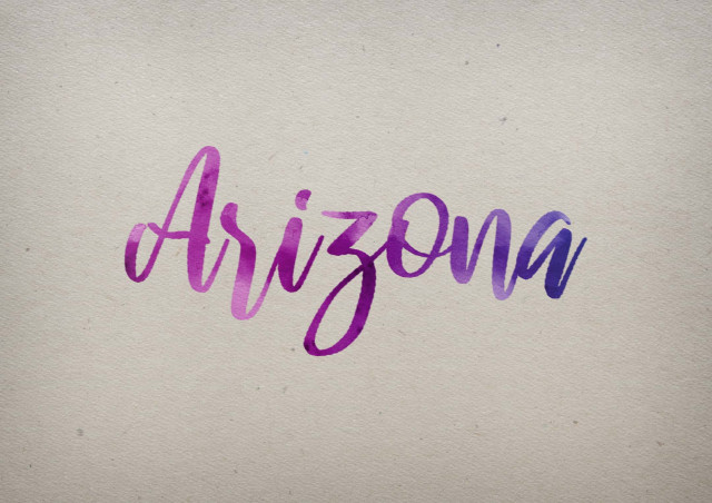 Free photo of Arizona Watercolor Name DP