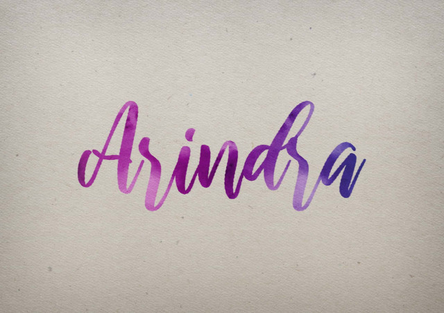 Free photo of Arindra Watercolor Name DP