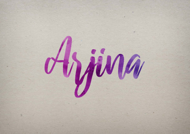 Free photo of Arjina Watercolor Name DP