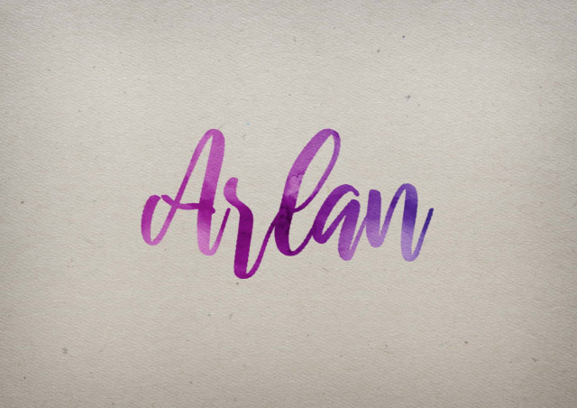 Free photo of Arlan Watercolor Name DP