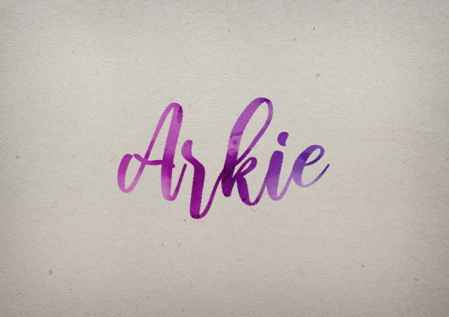 Free photo of Arkie Watercolor Name DP