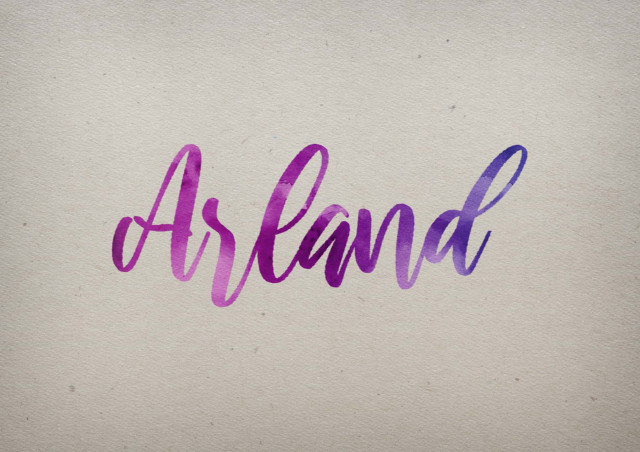 Free photo of Arland Watercolor Name DP