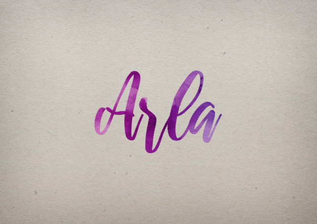 Free photo of Arla Watercolor Name DP