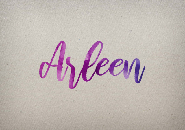 Free photo of Arleen Watercolor Name DP