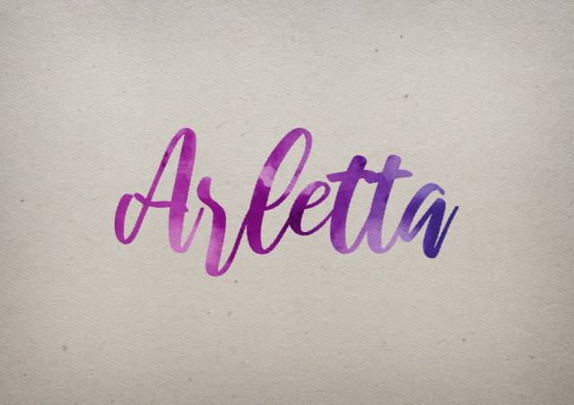 Free photo of Arletta Watercolor Name DP