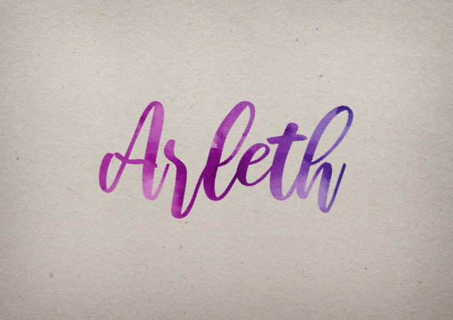 Free photo of Arleth Watercolor Name DP