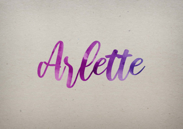 Free photo of Arlette Watercolor Name DP