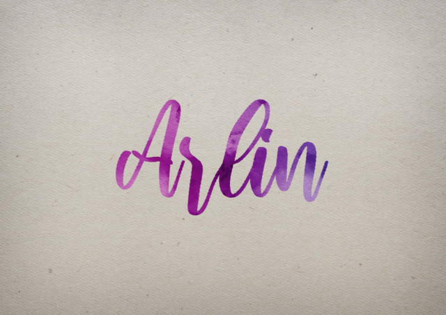 Free photo of Arlin Watercolor Name DP