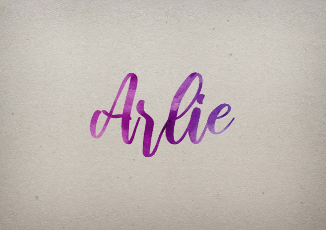 Free photo of Arlie Watercolor Name DP