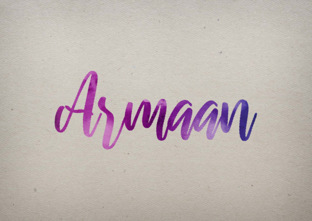 Free photo of Armaan Watercolor Name DP