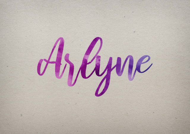 Free photo of Arlyne Watercolor Name DP