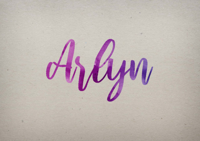 Free photo of Arlyn Watercolor Name DP