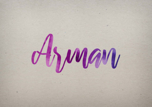 Free photo of Arman Watercolor Name DP