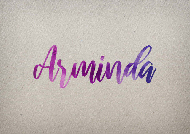 Free photo of Arminda Watercolor Name DP