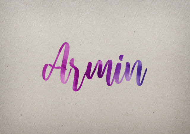 Free photo of Armin Watercolor Name DP