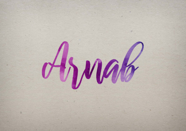 Free photo of Arnab Watercolor Name DP