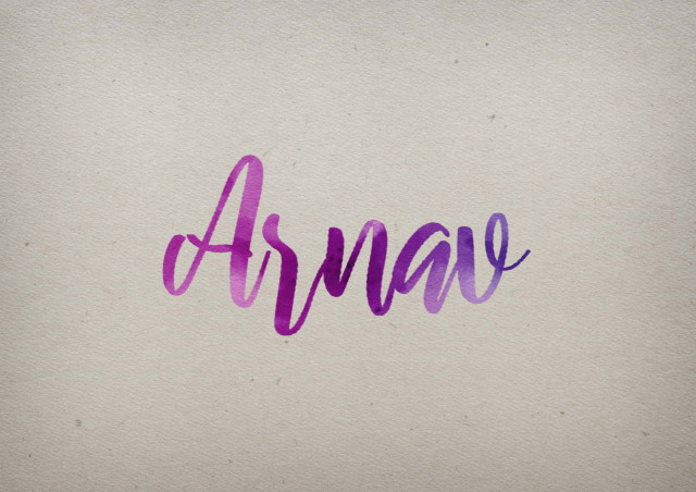 Free photo of Arnav Watercolor Name DP