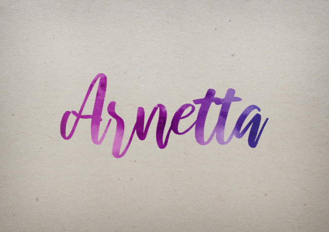 Free photo of Arnetta Watercolor Name DP
