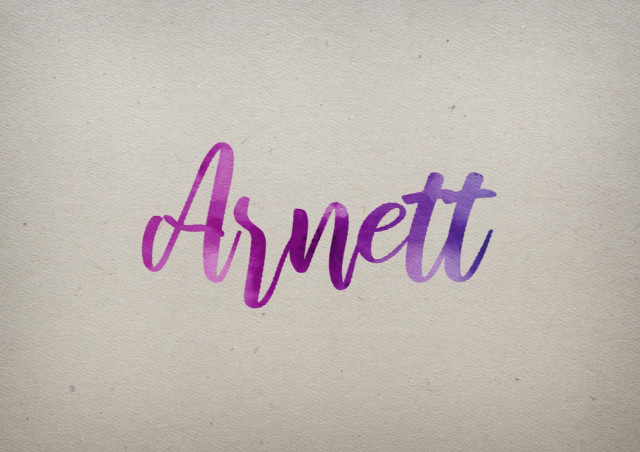 Free photo of Arnett Watercolor Name DP